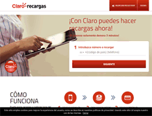 Tablet Screenshot of clarorecargas.com